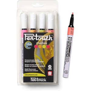 image:imageSAKURA Pentouch Fluorescent Paint Markers Fine Tip 4 PK 42393